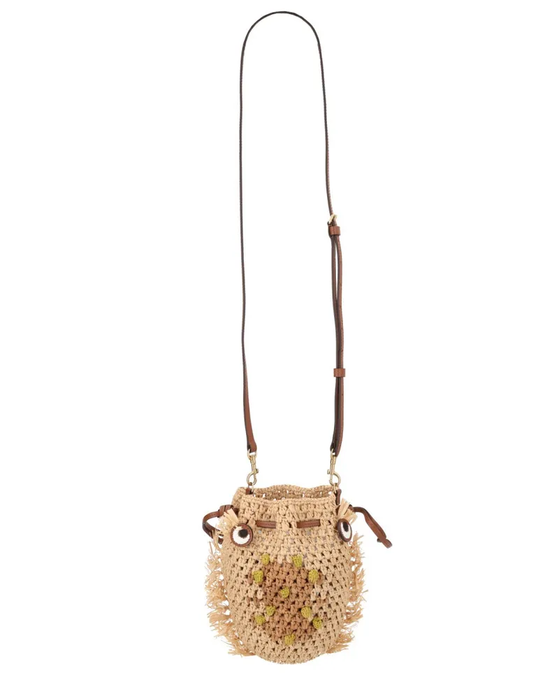 Anya Hindmarch Women's Shoulder Bag Creatures Brown Raffia Brown