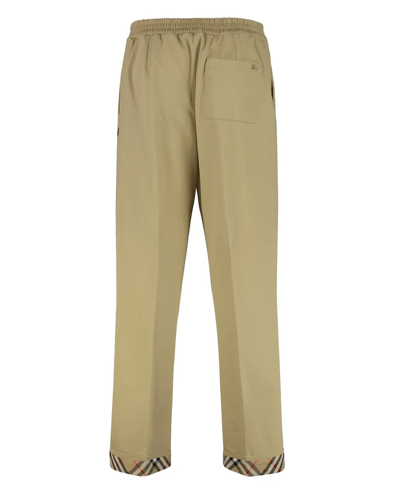 Burberry Men's Cotton Trousers With Elastic Waist Beige Beige