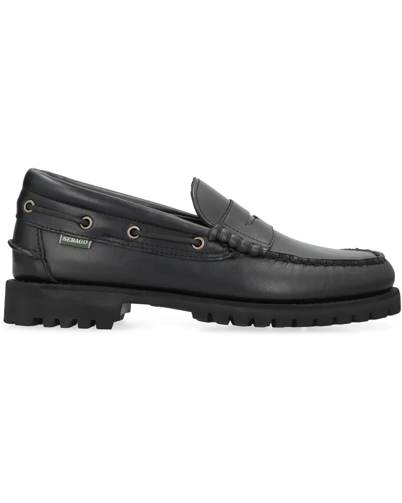 Sebago Men's Loafers Acadia Black Leather Total Black