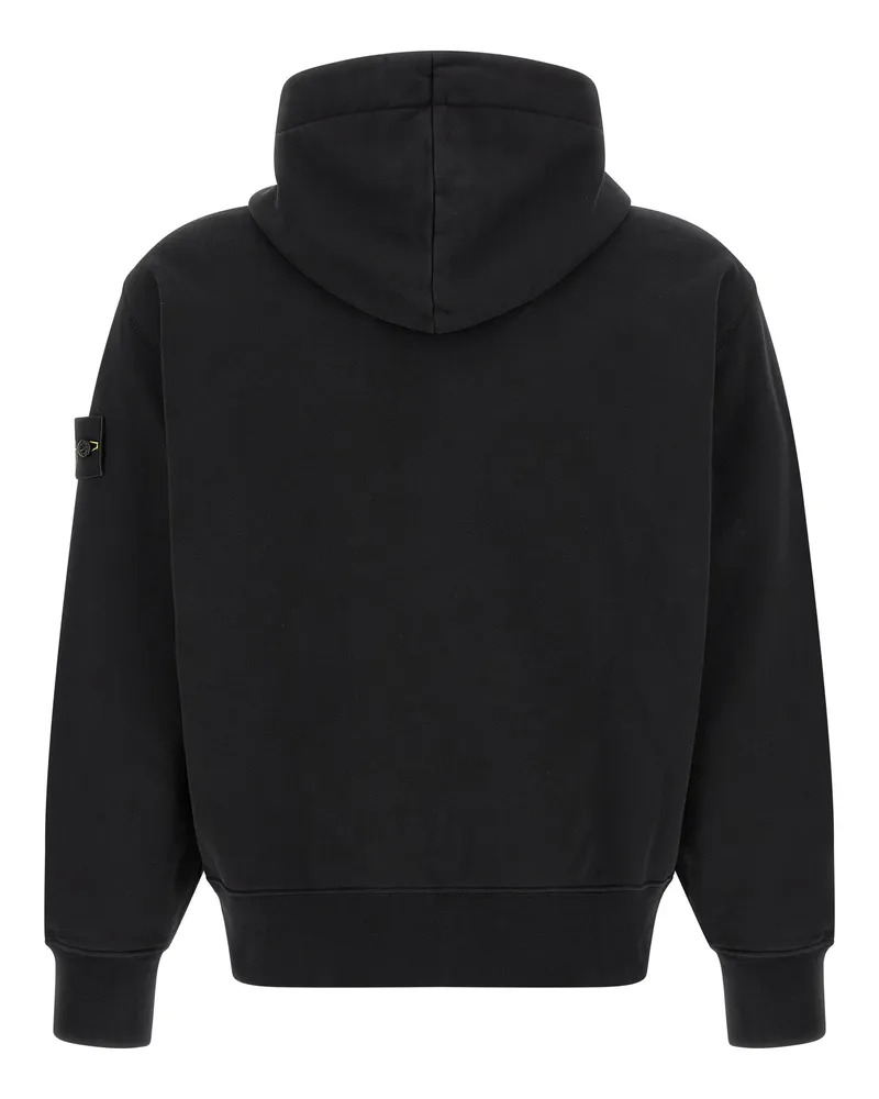 Stone Island Men Black Cotton Sweatshirt Clothing Black