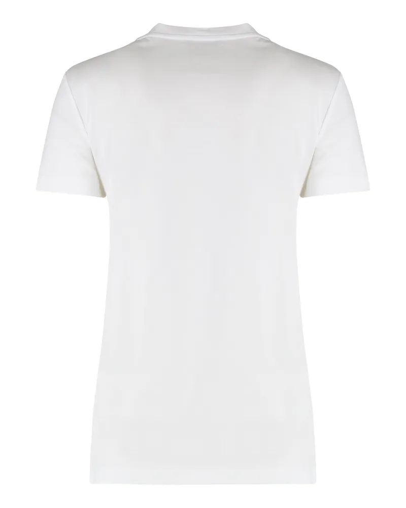 Max Mara Women's Crew-Neck T-Shirt Giovane Optical White Cotton T-Shirts & Jerseys White