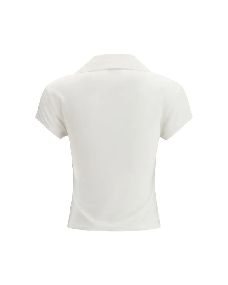 Courrèges Women's White Cotton Polo Shirt White