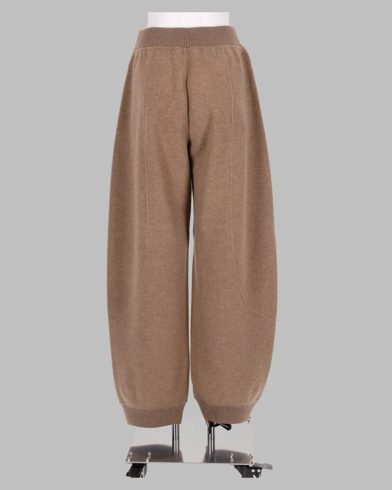 Max Mara Virgin Wool and Cashmere Jogger Trousers — Brown Brown