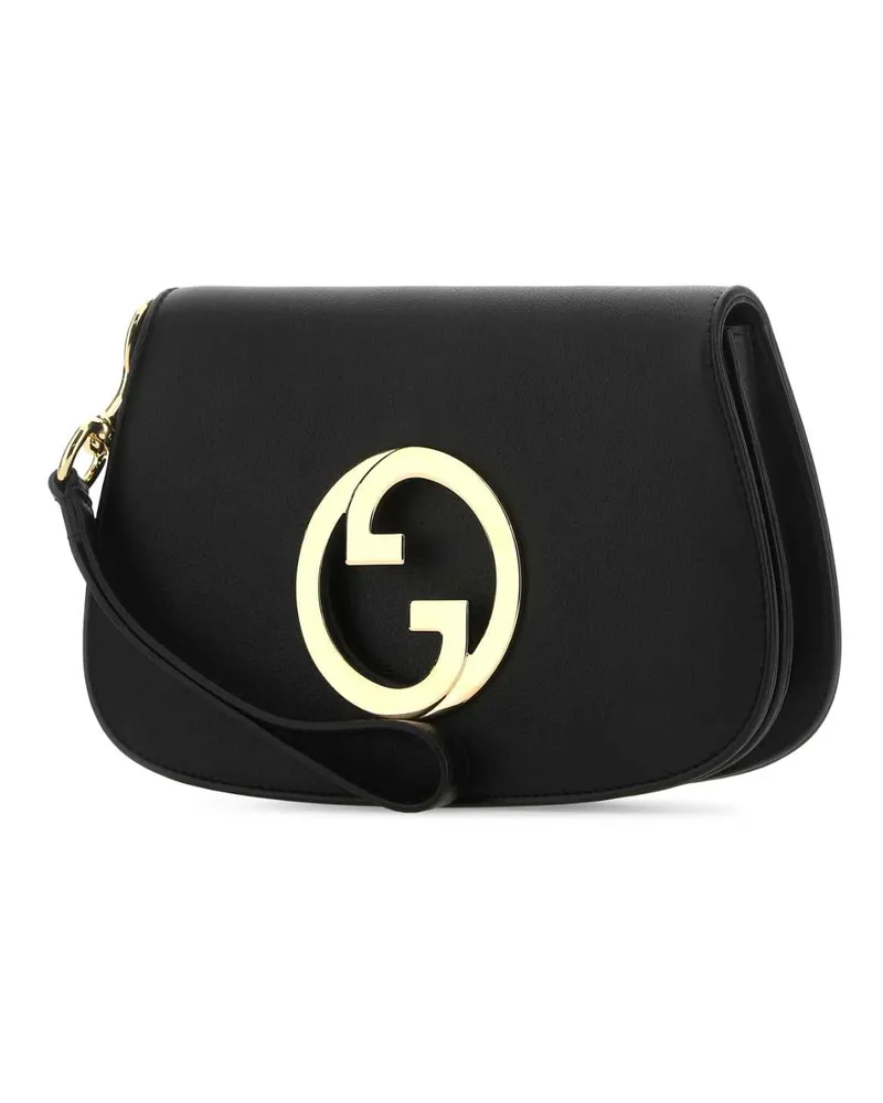 Gucci Men's Black Leather  Blondie Clutch Black