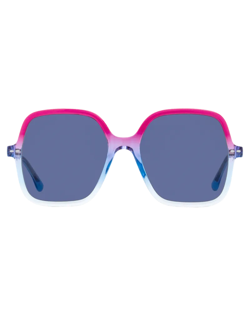 Isabel Marant Women's Square Sunglasses Im0077gs K1gku Red-Blue Gradient 56mm Plastic (acetate Pink