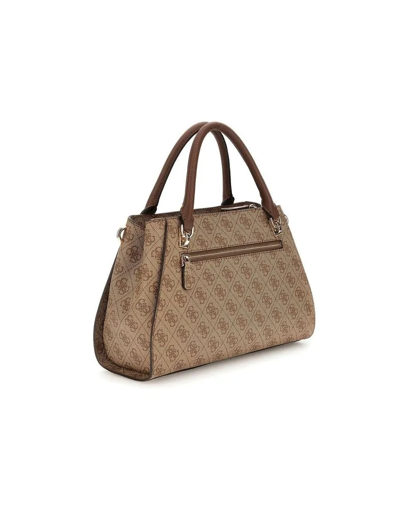 Guess Women's Satchel Bag Latte Logo-Brown Polyurethane - Satchel-Bags Logo/brown Beige