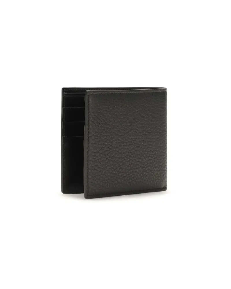 Dolce & Gabbana Calf Leather Bifold Wallet — Black Black