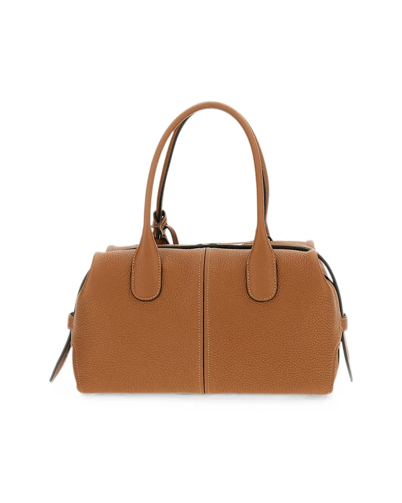 TOD'S Women's Tumbled Leather Tote Bag Brown Calf Brown