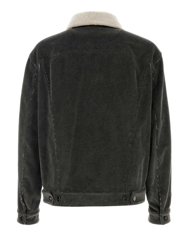 Fendi Men's Jacket Gray Cotton Gray