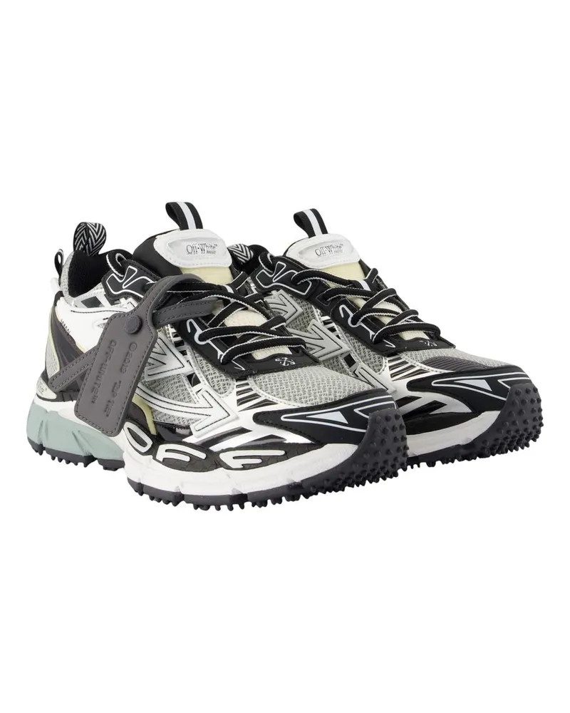 OFF-WHITE Men's Ow Be Right Back Sneakers - Off White Synthetic Grey Shoes Multicolor