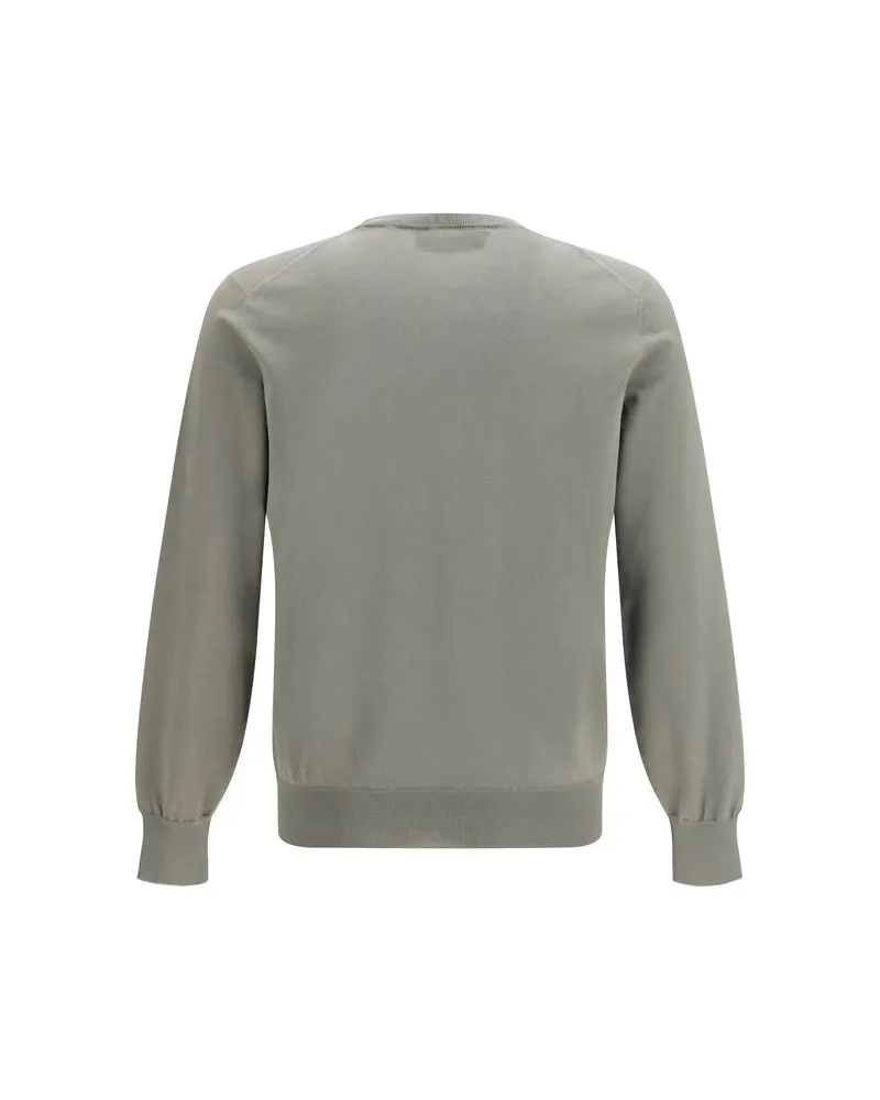 Brunello Cucinelli Men's Bicolor Cotton Sweatshirt Clothing Gray