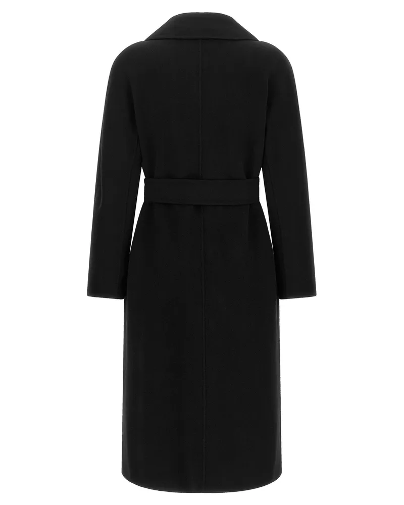 Max Mara Double-Faced Wool-Cashmere Coat — Black Black