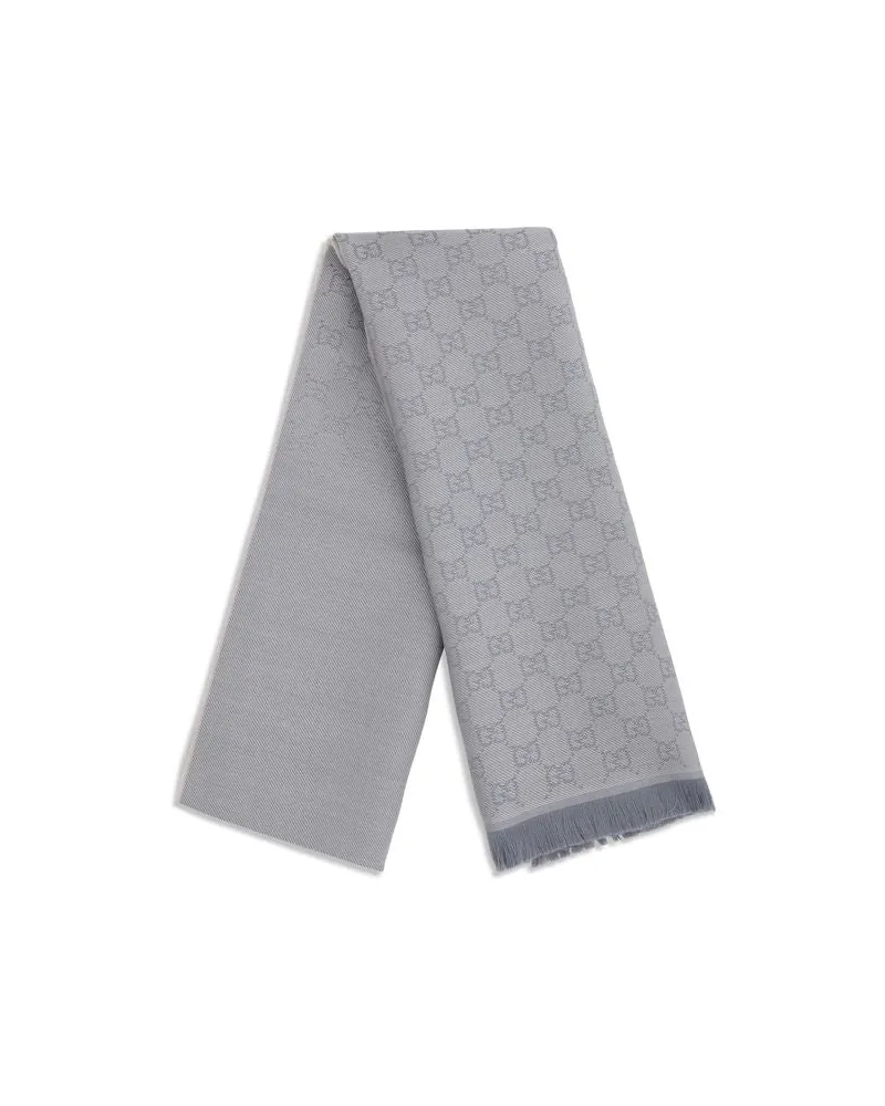 Gucci Women's Gray Wool Scarf Gray