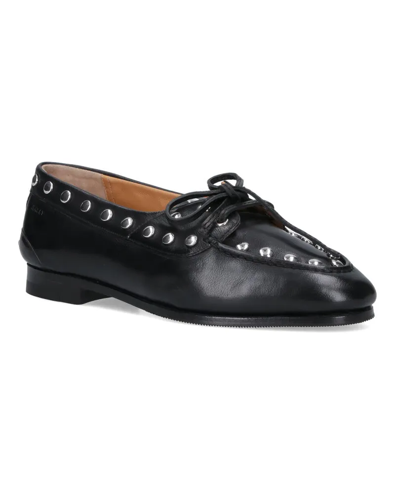 Bally Women's Flat Shoes Black Buffalo Black