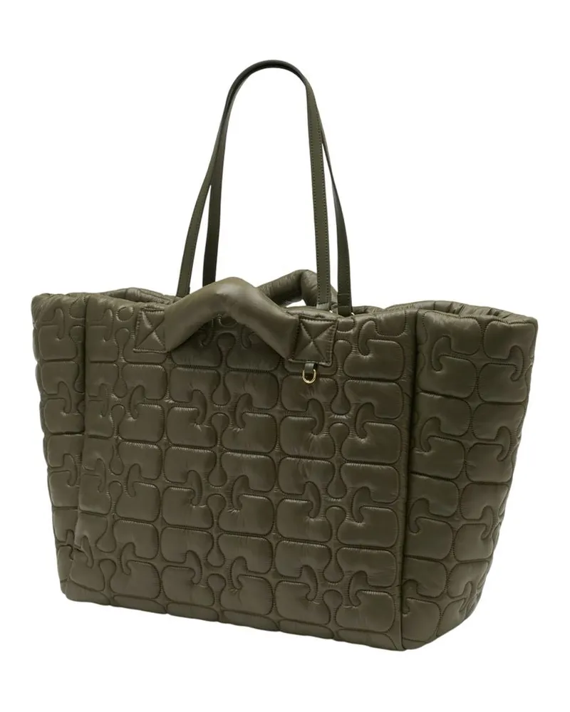 Ganni Women's Re-Tech Tote Bag -  Synthetic Green Totes-Shopping-Bags Green