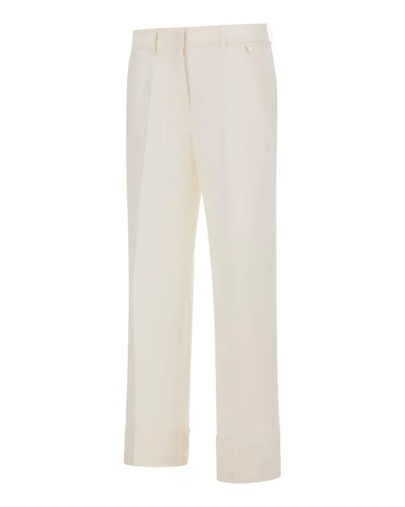 Herno Linen Trousers — White White