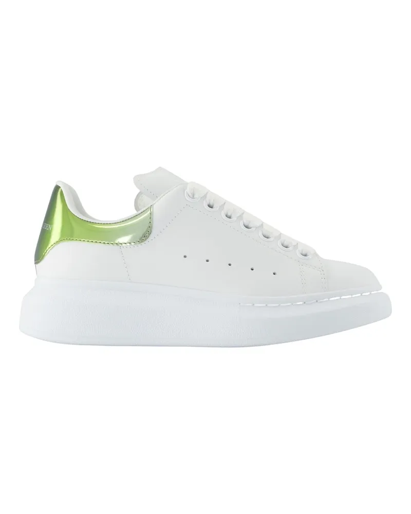 Alexander McQueen Women's Oversized Leather Sneaker White Calfskin White