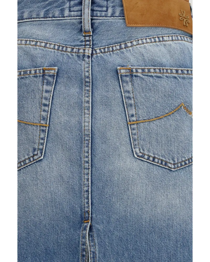 Jacob Cohën Women's Denim Midi Skirt Medium Blue Cotton Blue
