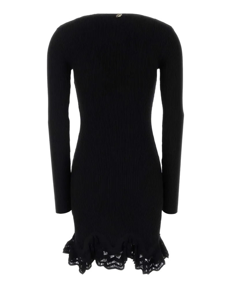 Blumarine Lace Trim Dress — Black Black