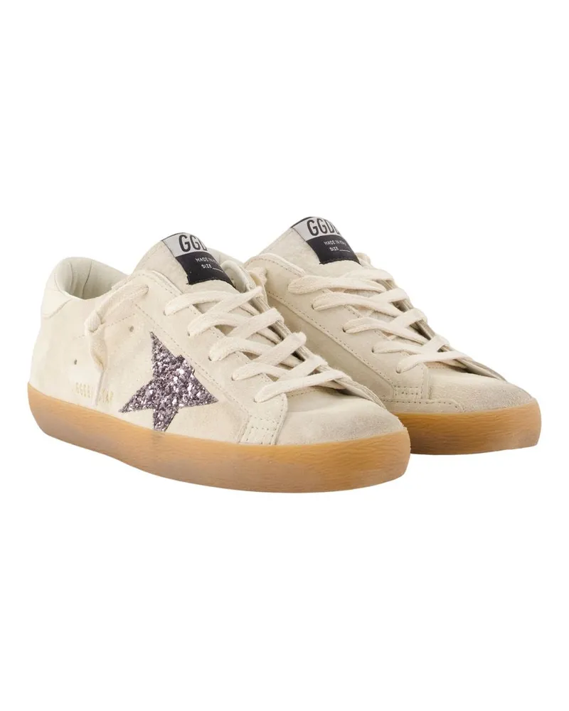 Golden Goose Women's Super Star Sneakers -  Leather Beige Calfskin Shoes Beige