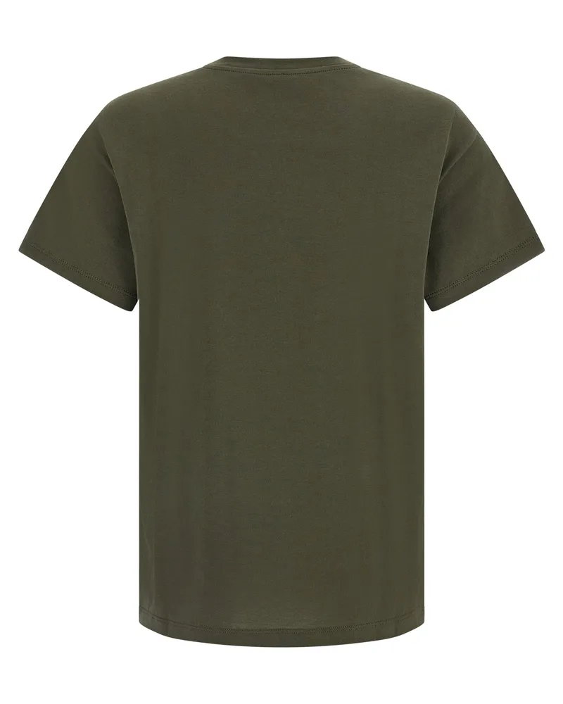Fendi Stencil-Print Cotton T-Shirt — Green Green