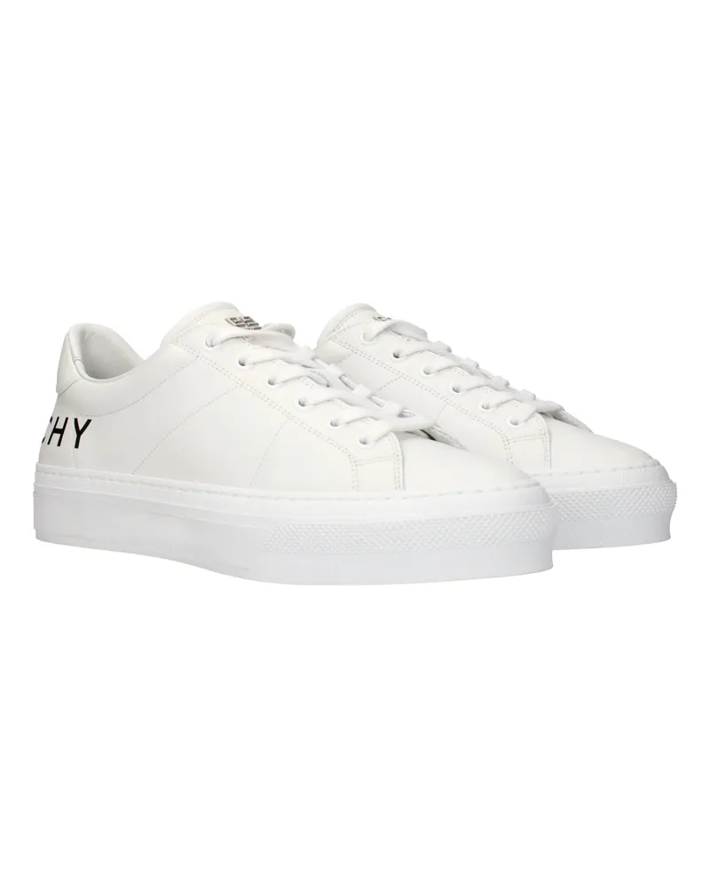 Givenchy Leather Sneakers — White White