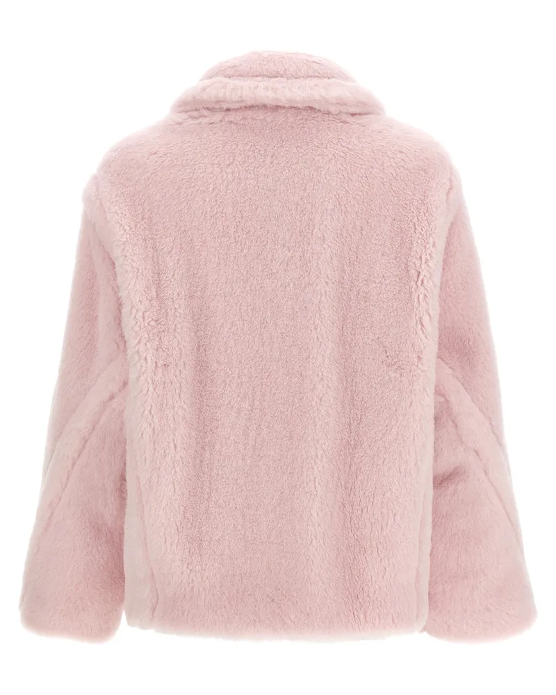 Max Mara Women's Multicolor Alpaca Leather Coat Clothing Pink