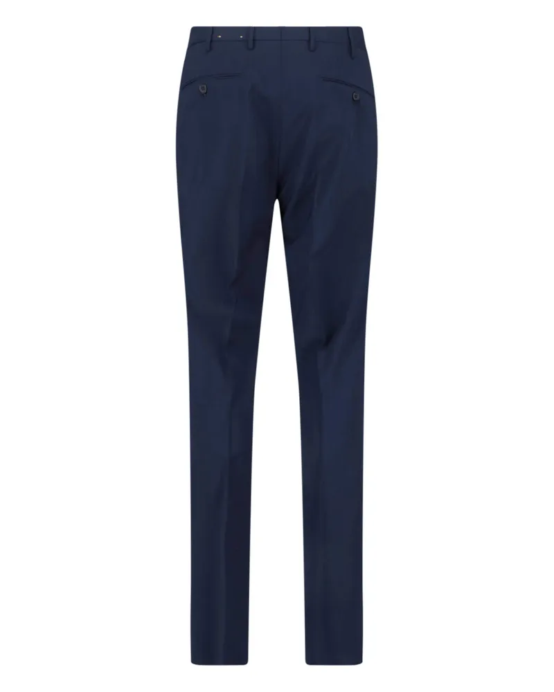 Incotex Men's Trousers Blue Virgin Wool Navy