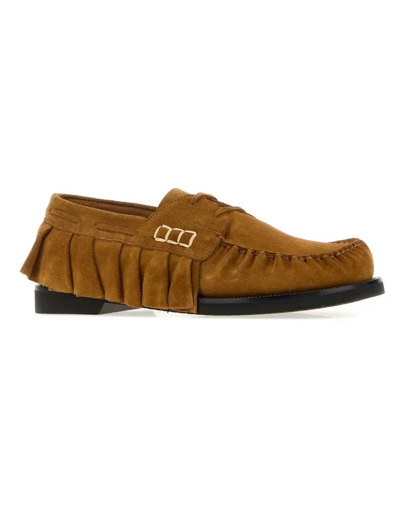 J.W.Anderson Men's Camel Suede Loafers Caramel Mocassini Caramel