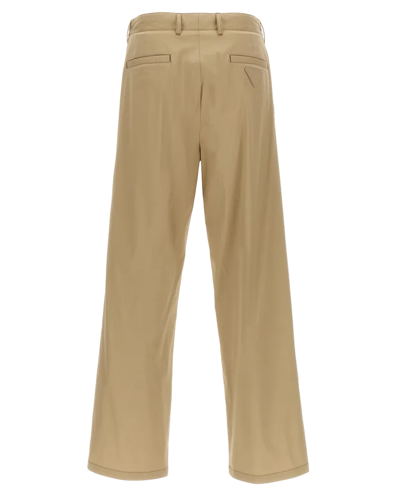 Prada Men's Beige Cotton Casual Pants Beige