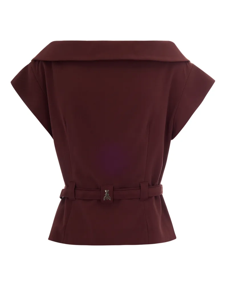 Patrizia Pepe Women's Blazer Unstructured Wood Brown Viscose Jacket 