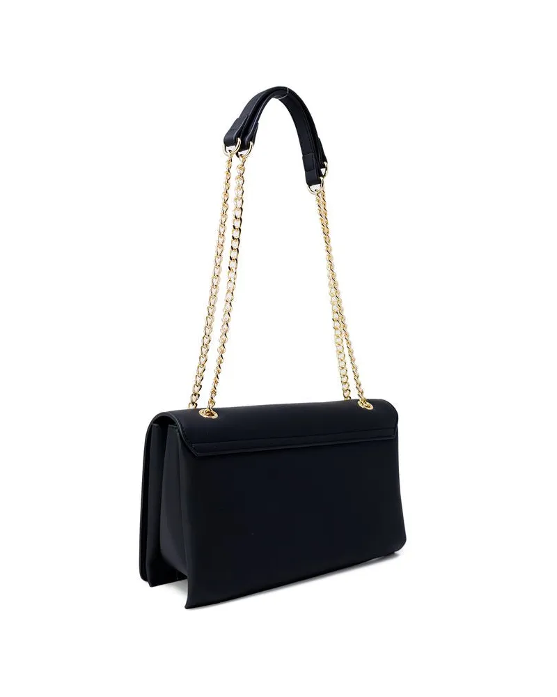 Moschino Women's Logo-Embossed Eco-Leather Shoulder Bag Black Black