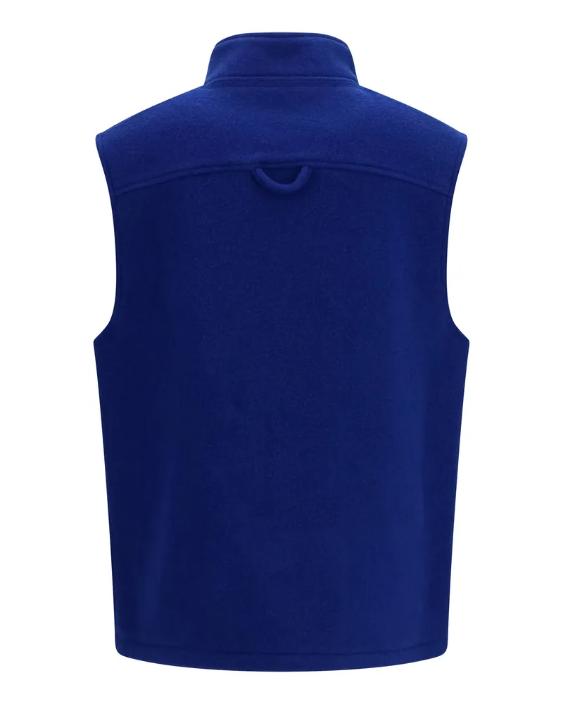Rier Women's Virgin Wool Vest Indigo Fleece Ovis Aries Blazers & Vests 