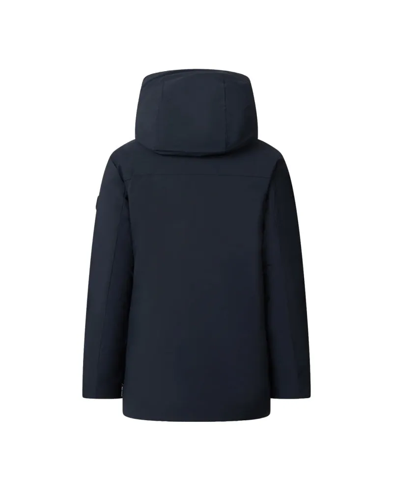 Save The Duck Hooded Polyester Raincoat — Blue Blue