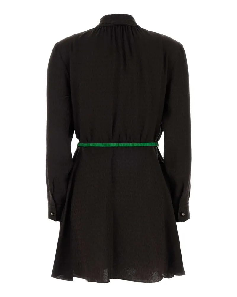 Gucci Women's Brown Jacquard Dress Deepchocolate Exterior: Silk Abiti Brown