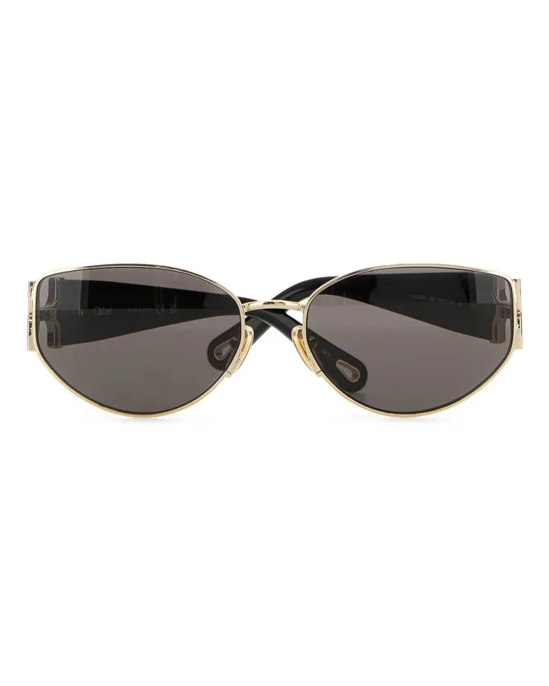 Chloé Women's Black Acetate Sunglasses Goldblackgrey Exterior: Occhiali Da Sole Gold