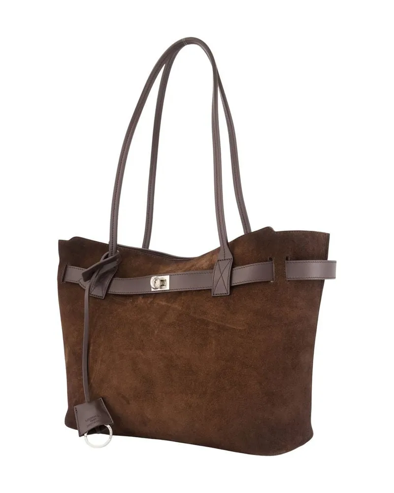 Balenciaga Women's Bel Air Shopper Bag -  Leather Brown Calfskin Totes-Shopping-Bags Brown