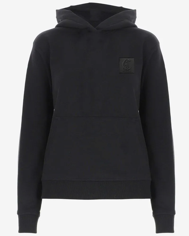 Just Cavalli Men's Hooded Sweatshirt Cotton Black Sweatshirts Sweater Black