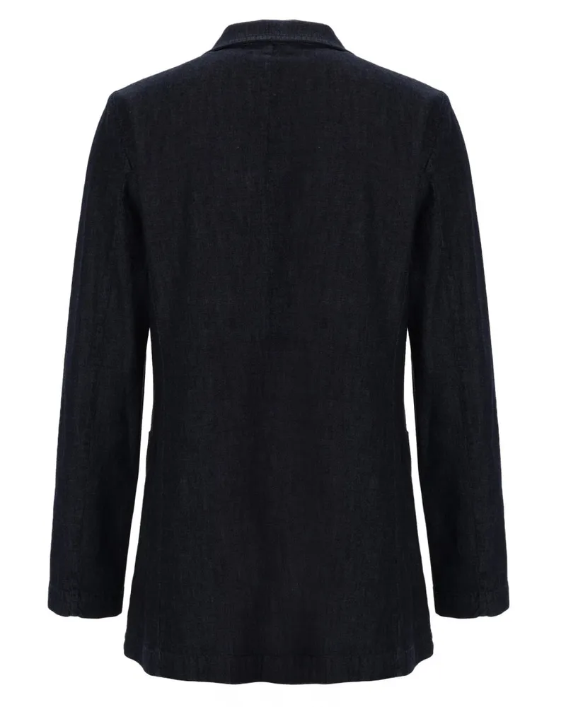 ASPESI Single-Breasted Denim Jacket — Blue Blue