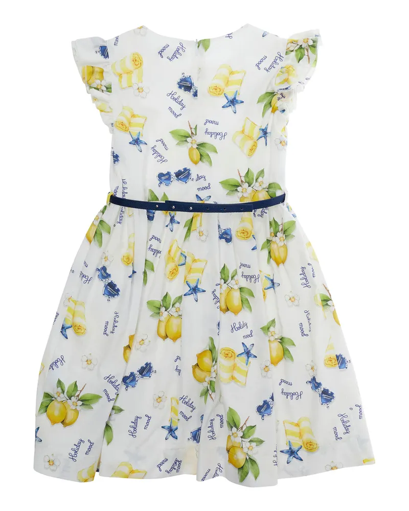 Monnalisa Girls' Dress Cotton White White