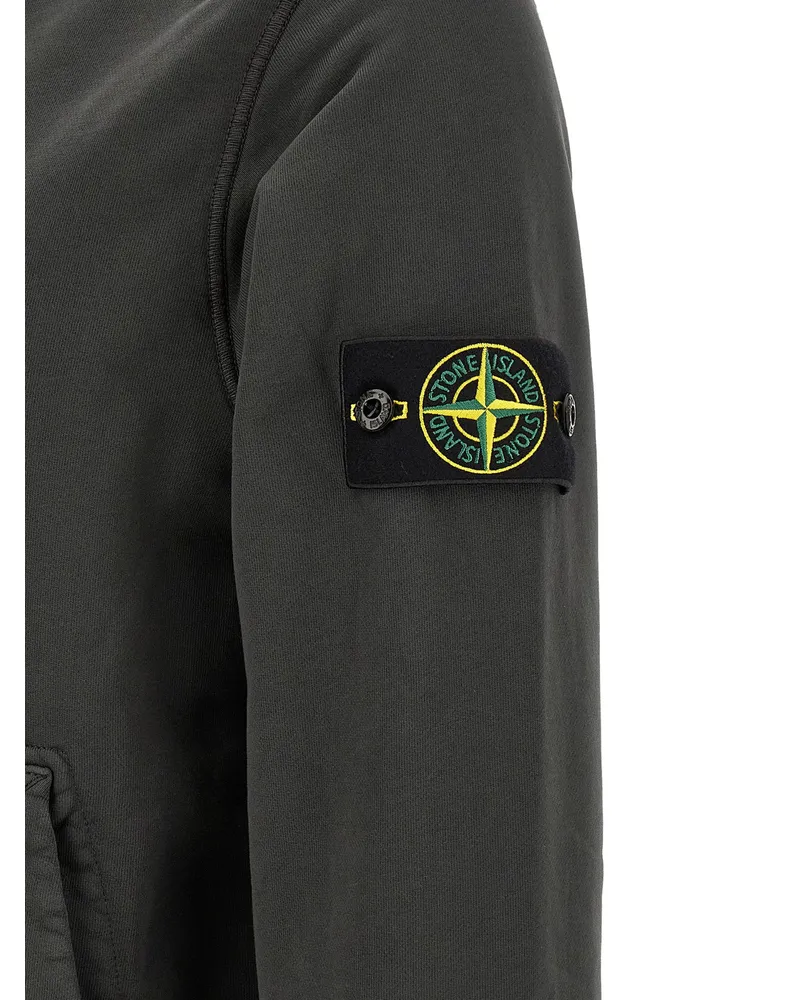Stone Island Organic Cotton Sweatshirt — Gray Gray