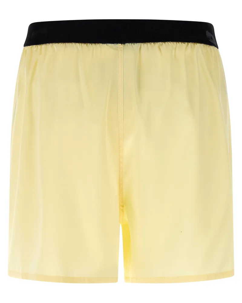 Tom Ford Women's Bicolor Silk Bermuda Shorts Yellow