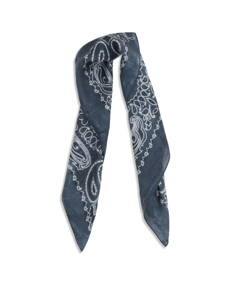 Golden Goose Paisley Silk Scarf — Blue Blue