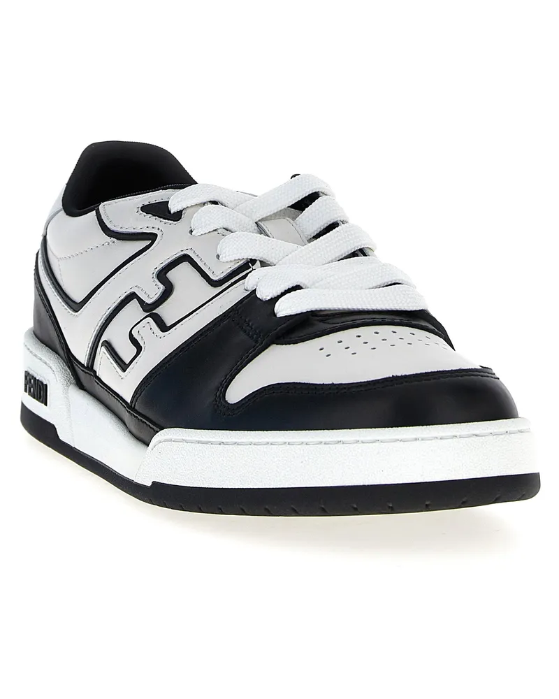 Fendi Match Sneaker — White and Black White