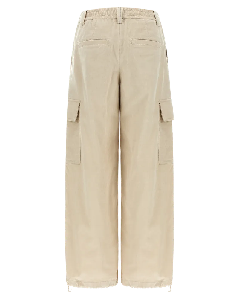 Brunello Cucinelli Baggy Cargo Pants — Beige Beige