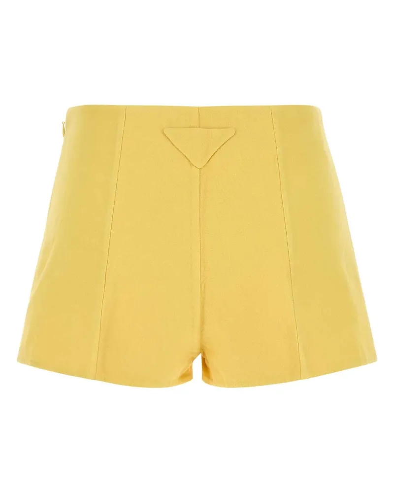 Prada Women's Yellow Cotton Shorts Giallo Exterior Yellow