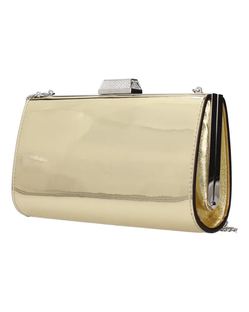 Jimmy Choo Women's Gold Leather Clutch Bag Gold