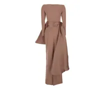 Boat-Neckline Maxi Dress — Brown