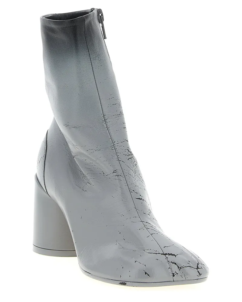 Maison Margiela Crinkle Effect Dégradé Leather Ankle Boot — gray Gray