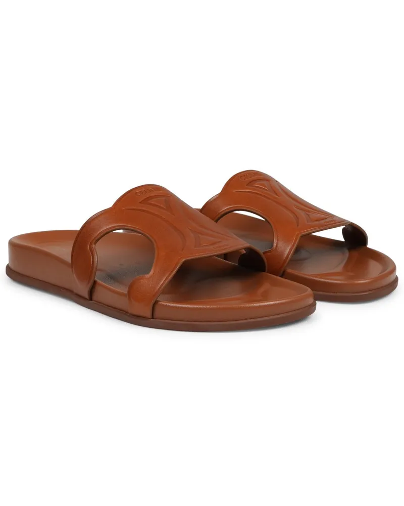 Celine Triomphe Sandals — Beige Beige